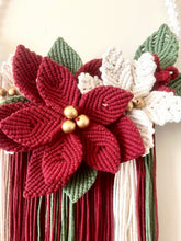 Load image into Gallery viewer, Christmas Poinsetta Wreath