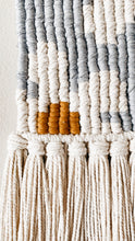 Load image into Gallery viewer, Light Blue and White Daisy MacrameTapestry