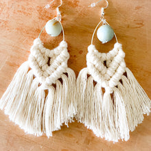 Load image into Gallery viewer, Amazonite Macrame Earrings