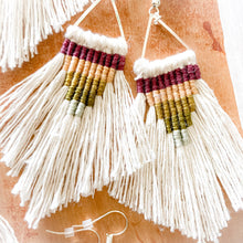 Load image into Gallery viewer, Subtle Color Macrame Earrings
